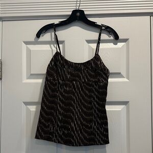 Banana Republic Brown and Black Patterned Tank top Size 4